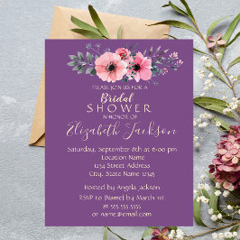 Convites Chá de Noiva Floral Romântico Elegante