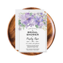 Chá de Noiva Floral Roxo Elegante