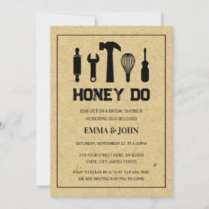 Convites Chá de Noiva Honey Do Wedding