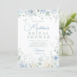 Convites Chá de Noiva Hydrangeas Algo Azul