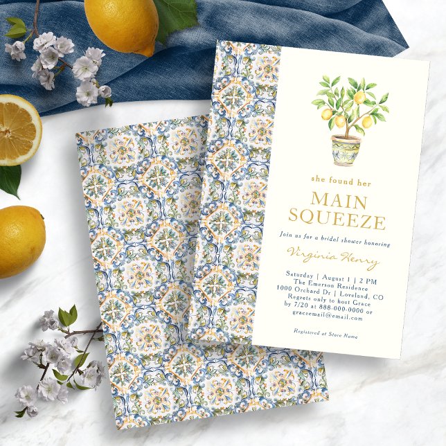 Convites Chá de Noiva Italian Main Squeeze (Italian Main Squeeze Bridal Shower Invitation
)