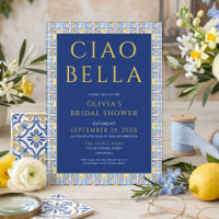 Chá de Noiva Italiano Ciao Bella Azul