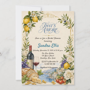 Convites Chá de Noiva Italiano That's Amore