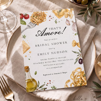 Convites Chá de Noiva Italiano That's Amore