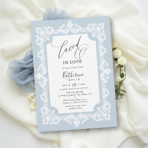 Convites Chá de Noiva Laced in Love Something Blue Lace