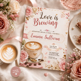 Convites Chá de Noiva Love Is Brewing