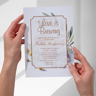 Convites Chá de Noiva Love Is Brewing Lemon Tea