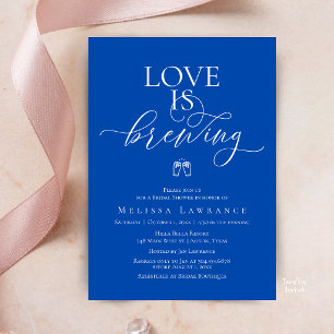 Convites Chá de Noiva Love Is Brewing Script Elegante