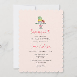 Convites Chá de Noiva Macaroon O Amor é Doce