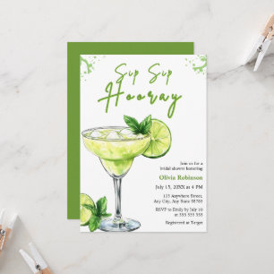 Convites Chá de Noiva Margarita Sip Sip Hooray
