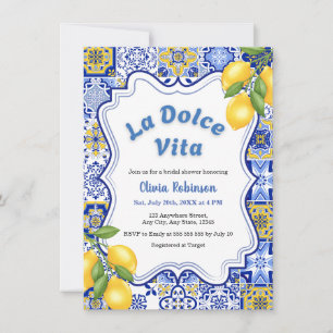 Convites Chá de Noiva Mediterrâneo Italiano La Dolce Vita