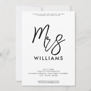 Convites Chá de Noiva Minimalista Moderno Simples