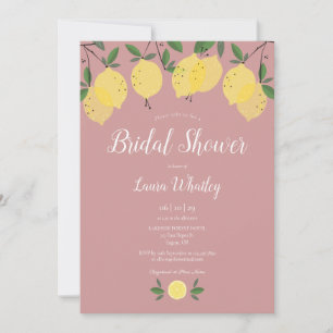 Convites Chá de Noiva Moderno Lemons Dusty Rose