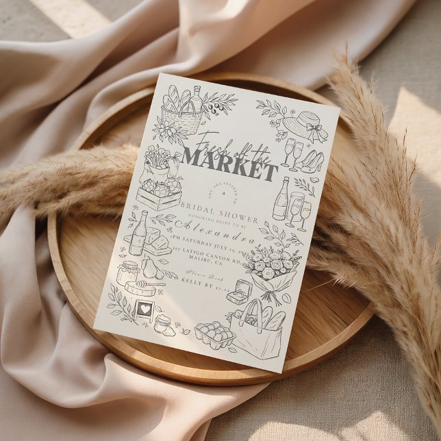 Convites Chá de Noiva na Doodle Farm Market (Criador carregado)