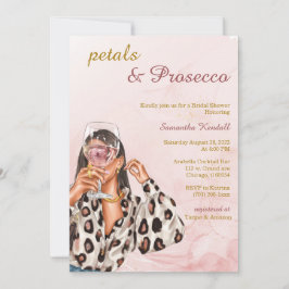 Convites Chá de Noiva Pétalas e Prosecco
