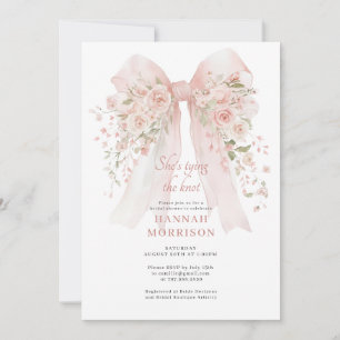 Convites Chá de Noiva Rosa Blush Tying The Knot