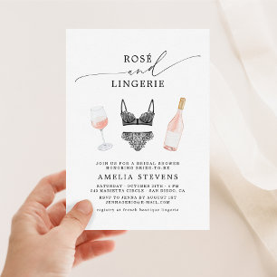 Convites Chá de Noiva Rosé e Lingerie
