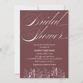 Convites chá de noiva simples e elegante de flores silvestr
