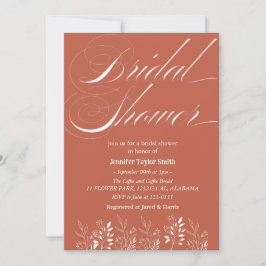 Convites chá de noiva simples e elegante de flores silvestr