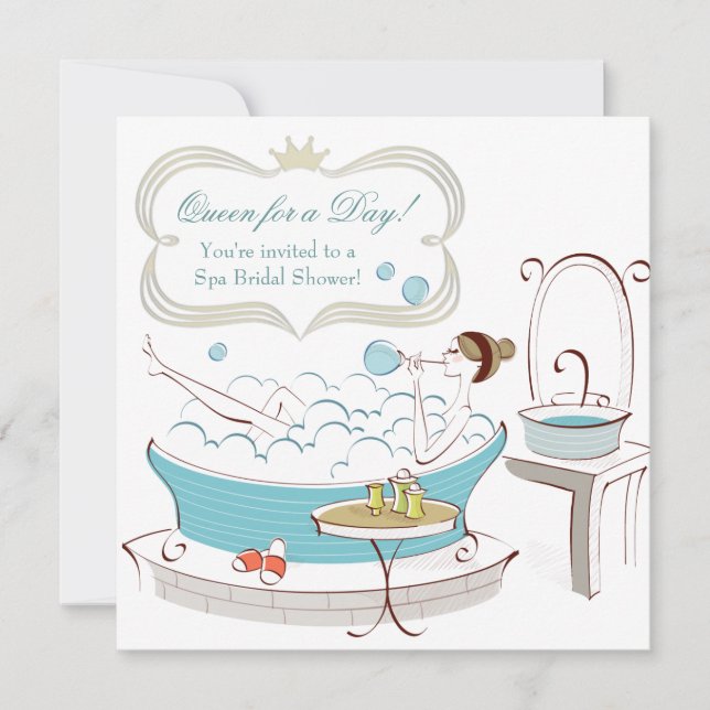 Convites Chá de Noiva Spa Princesa Noiva (Frente)