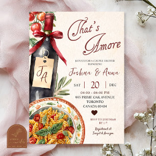 Convites Chá de Noiva That's Amore Massa e Vinho