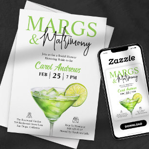Convites Chá de Noiva Tropical Margs & Matrimony
