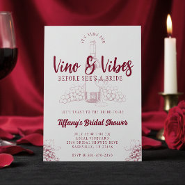 Convites Chá de Noiva Vino & Vibes