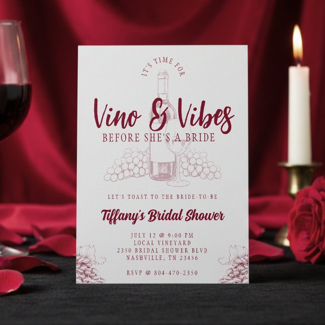 Convites Chá de Noiva Vino & Vibes (Criador carregado)