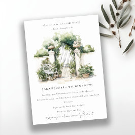 Convites Chá de paisagens clássico do jardim francês