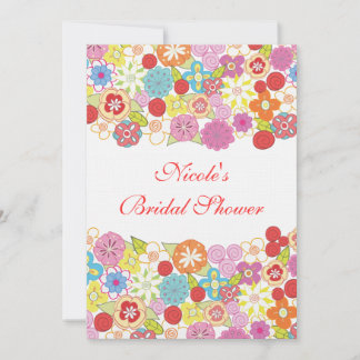 Convites chá de panela 5x7 feito sob encomenda floral