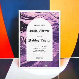 Convites Chá de panela Abstrato de Caligrafia Mínima Modern