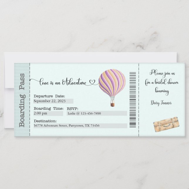 Convites Chá de panela, Adventure Chá de panela (Frente)