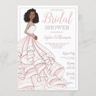 Convites Chá de panela Afro-Americano Glam Bride