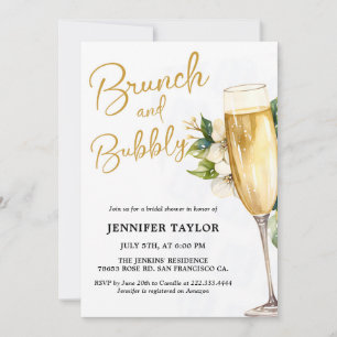 Convites Chá de panela Amarelo Brunch e Borracha