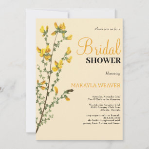 Convites Chá de panela amarelo de flor selvagem Boho