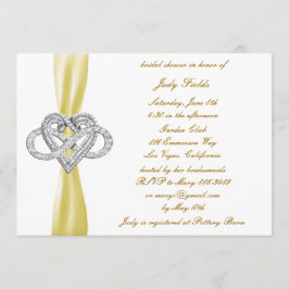 Convites Chá de panela Amarelo Infinity Heart