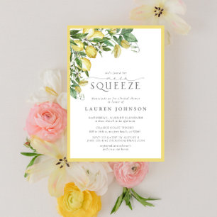 Convites Chá de panela Amarelo limão-limão-aperto principal