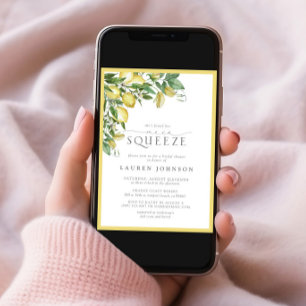 Convites Chá de panela Amarelo limão-limão-aperto principal