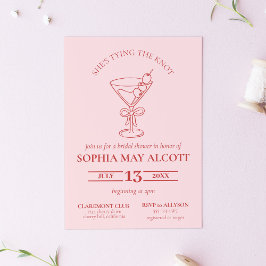 Convites Chá de panela Arco casando Coquette Martini