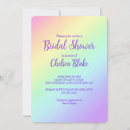 Convites Chá de panela Arco-Íris Diagonal