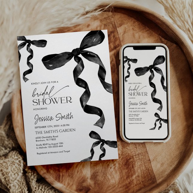 Convites Chá de panela Arco preto (Criador carregado)