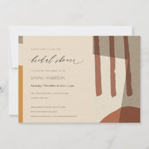 CONVITES CHÁ DE PANELA ARTISTA AMARELO MODERNO ABSTRATO