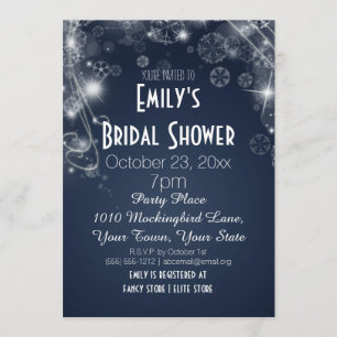 Convites Chá de panela azul & branco do tema do país das