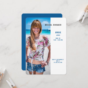 Convites Chá de panela Azul de Fotografia de Verão