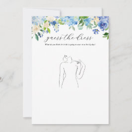 Convites Chá de panela Azul Hydrangea Adivinha O Jogo Do Ve