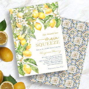 Convites Chá de panela Azul-Limão