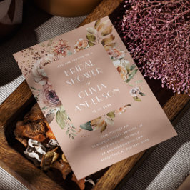 Convites Chá de panela bege de pêssego quente | Romantic Bo