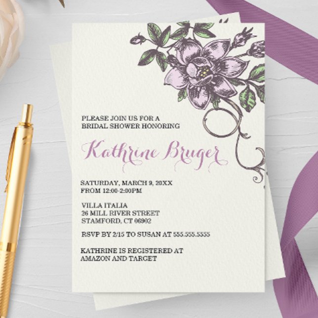 Convites Chá de panela Biotânico Vintage (Criador carregado)