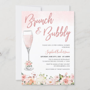 Convites Chá de panela Blush Dourado Brunch E Borracha