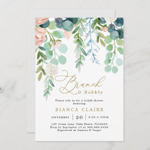 Convites Chá de panela Blush Garden